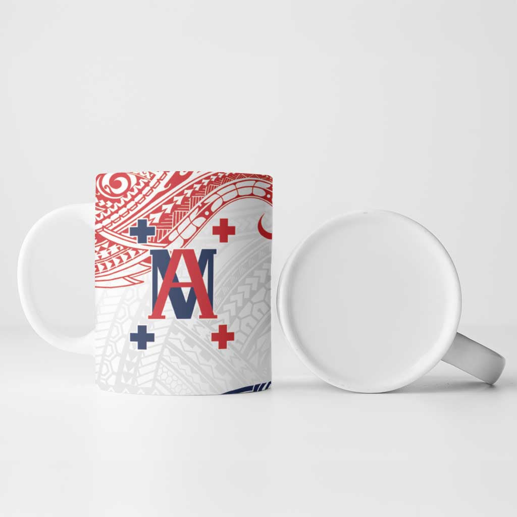 Kingdom of Uvea 1842-1860 Personalized Ceramic Mug Wallis and Futuna Polynesian Tribal Pattern - Polynesian Pride