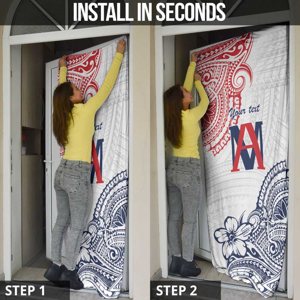 Kingdom of Uvea 1842-1860 Personalized Door Cover Wallis and Futuna Polynesian Tribal Pattern - Polynesian Pride