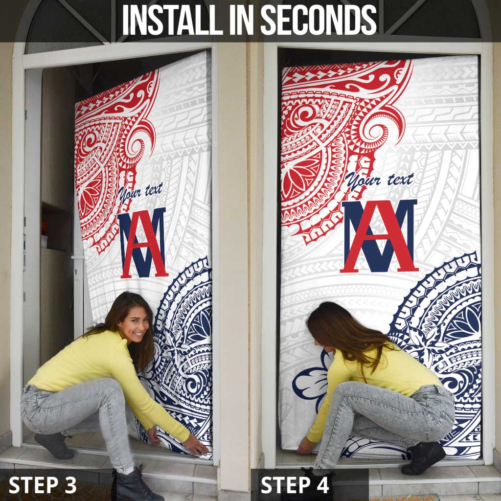 Kingdom of Uvea 1842-1860 Personalized Door Cover Wallis and Futuna Polynesian Tribal Pattern - Polynesian Pride