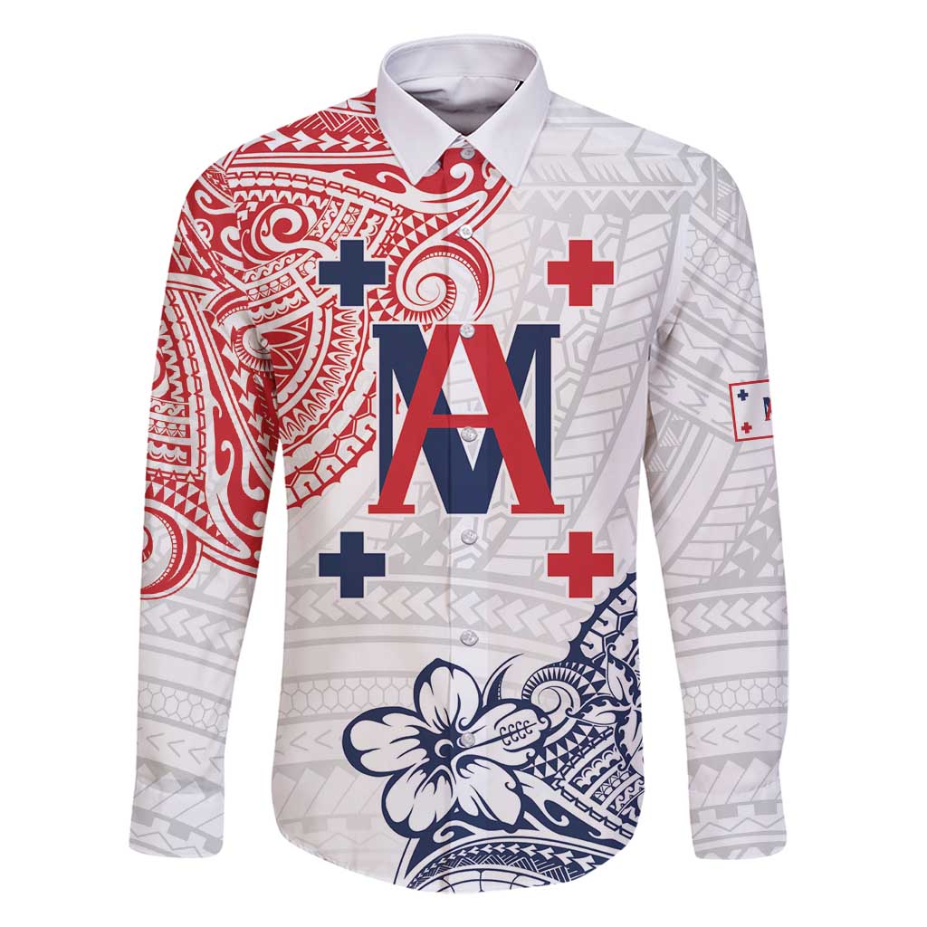 Kingdom of Uvea 1842-1860 Personalized Family Matching Long Sleeve Bodycon Dress and Hawaiian Shirt Wallis and Futuna Polynesian Tribal Pattern