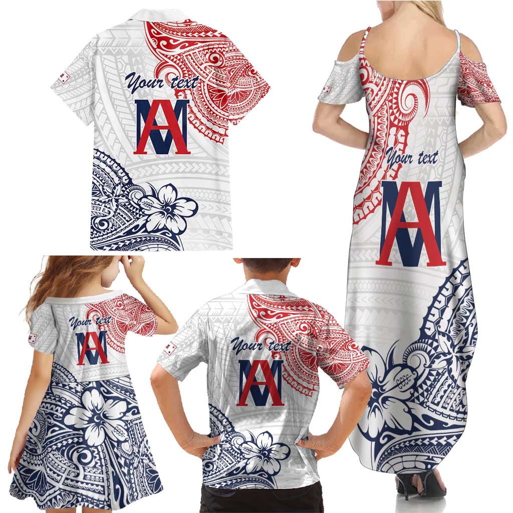 Kingdom of Uvea 1842-1860 Personalized Family Matching Summer Maxi Dress and Hawaiian Shirt Wallis and Futuna Polynesian Tribal Pattern