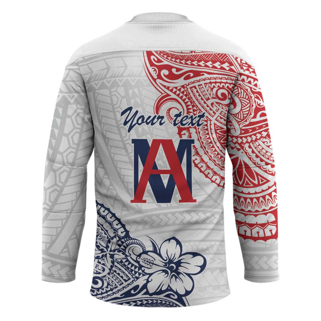 Kingdom of Uvea 1842-1860 Personalized Hockey Jersey Wallis and Futuna Polynesian Tribal Pattern - Polynesian Pride