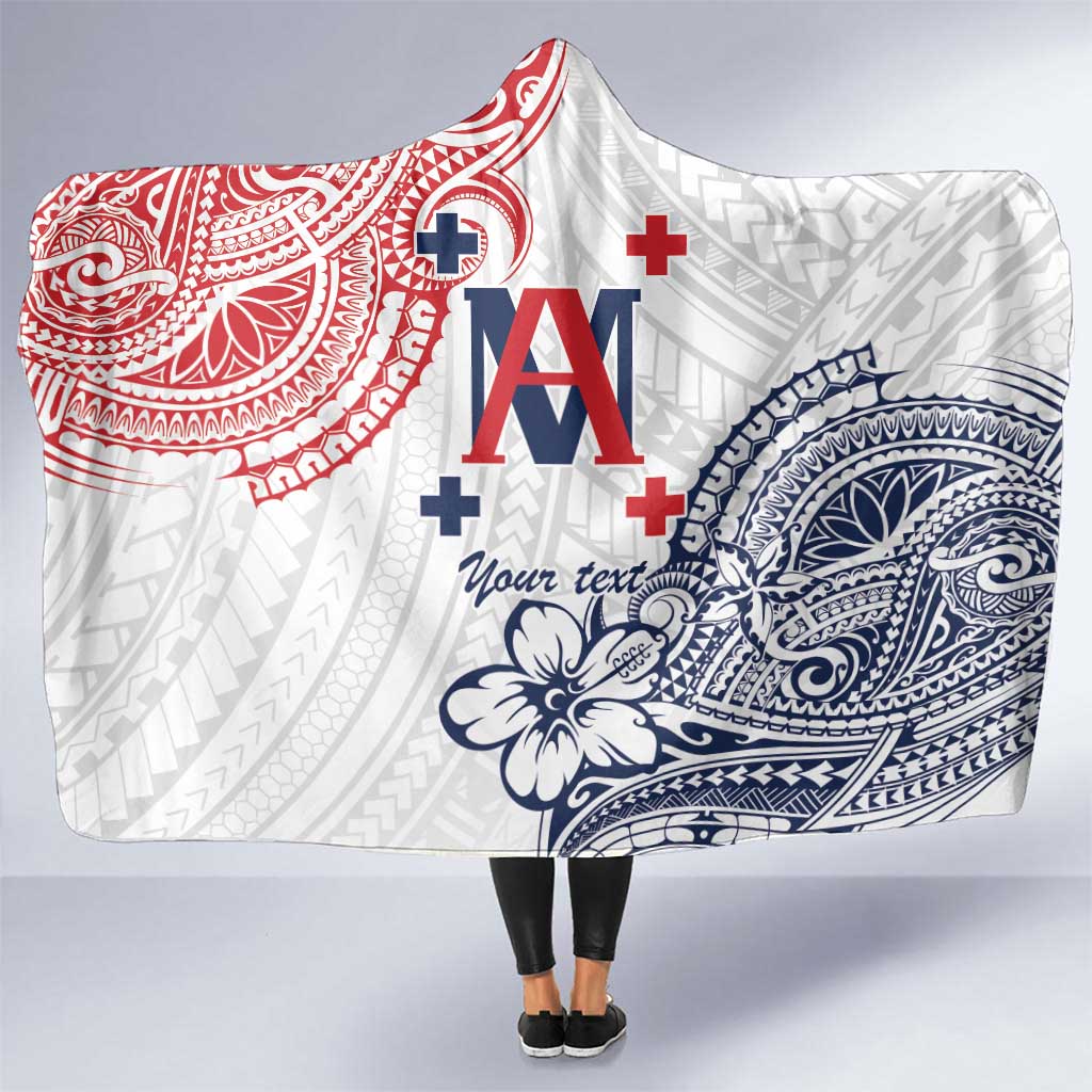 Kingdom of Uvea 1842-1860 Personalized Hooded Blanket Wallis and Futuna Polynesian Tribal Pattern
