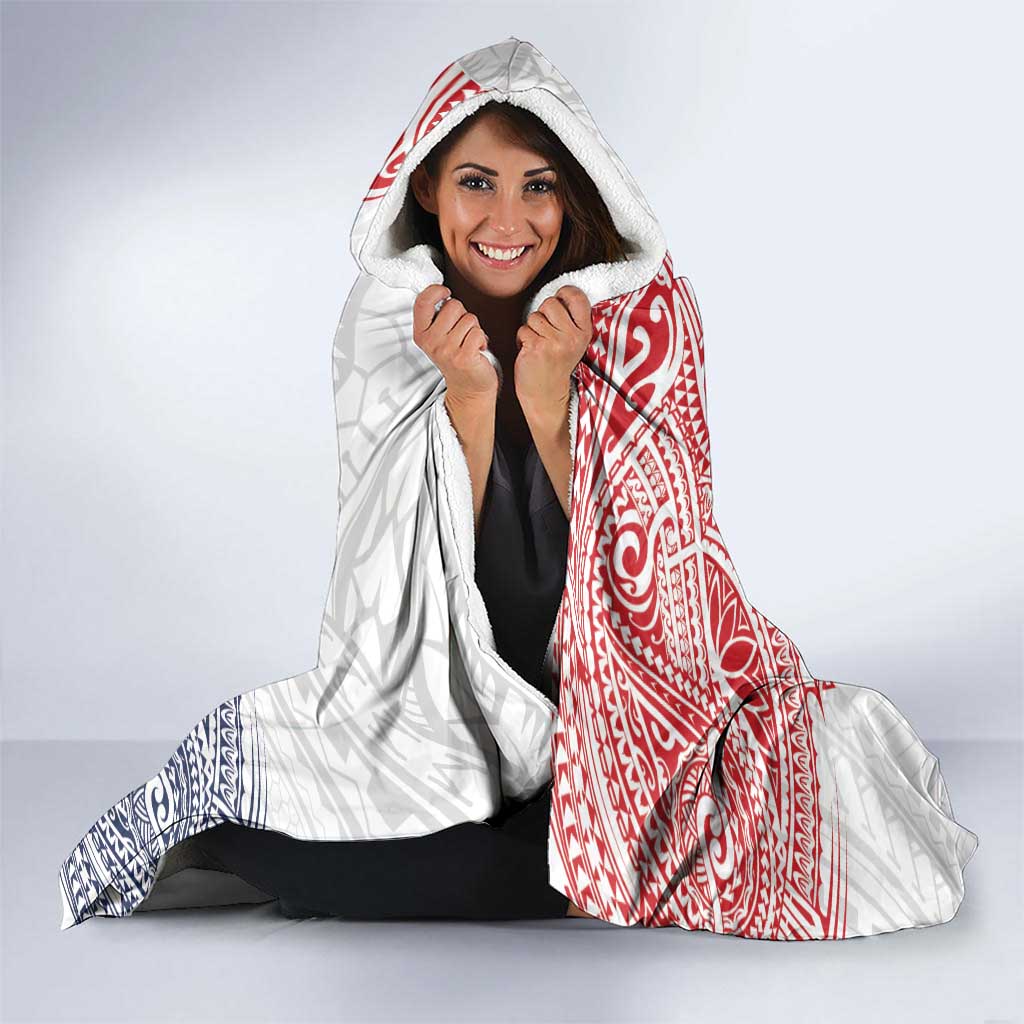 Kingdom of Uvea 1842-1860 Personalized Hooded Blanket Wallis and Futuna Polynesian Tribal Pattern