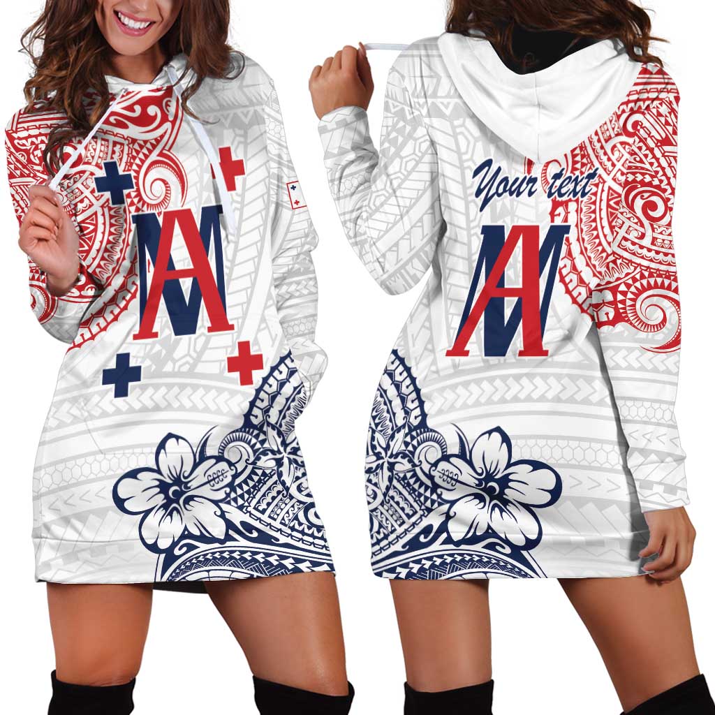 Kingdom of Uvea 1842-1860 Personalized Hoodie Dress Wallis and Futuna Polynesian Tribal Pattern