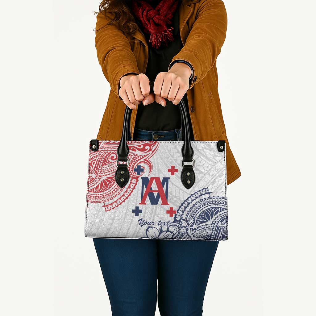 Kingdom of Uvea 1842-1860 Personalized Leather Bag Wallis and Futuna Polynesian Tribal Pattern - Polynesian Pride