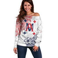 Kingdom of Uvea 1842-1860 Personalized Off Shoulder Sweater Wallis and Futuna Polynesian Tribal Pattern