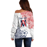 Kingdom of Uvea 1842-1860 Personalized Off Shoulder Sweater Wallis and Futuna Polynesian Tribal Pattern
