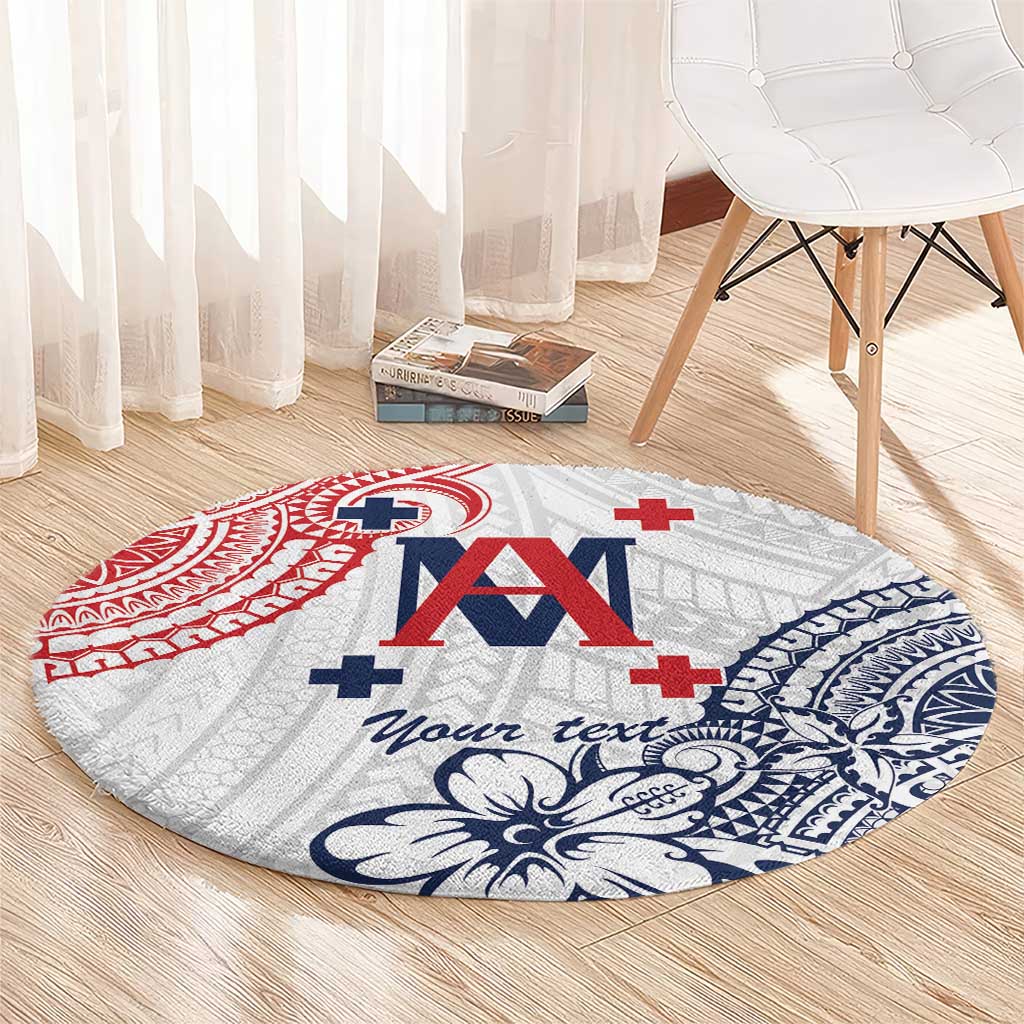 Kingdom of Uvea 1842-1860 Personalized Round Carpet Wallis and Futuna Polynesian Tribal Pattern