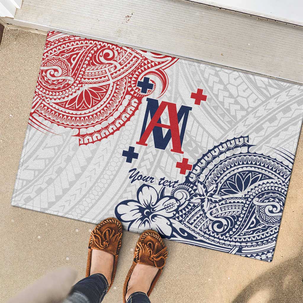 Kingdom of Uvea 1842-1860 Personalized Rubber Doormat Wallis and Futuna Polynesian Tribal Pattern