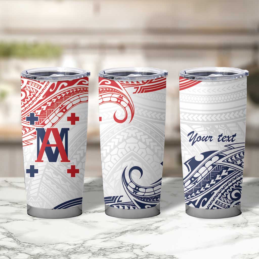 Kingdom of Uvea 1842-1860 Personalized Tumbler Cup Wallis and Futuna Polynesian Tribal Pattern