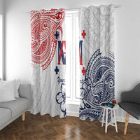 Kingdom of Uvea 1842-1860 Personalized Window Curtain Wallis and Futuna Polynesian Tribal Pattern