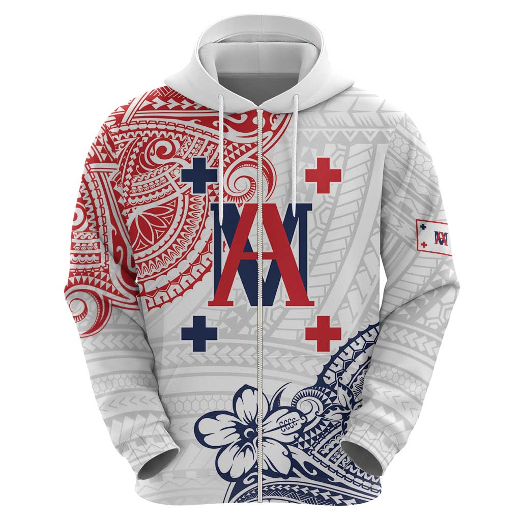 Kingdom of Uvea 1842-1860 Personalized Zip Hoodie Wallis and Futuna Polynesian Tribal Pattern
