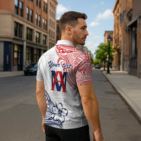 Kingdom of Uvea 1842-1860 Personalized Zipper Polo Shirt Wallis and Futuna Polynesian Tribal Pattern - Polynesian Pride