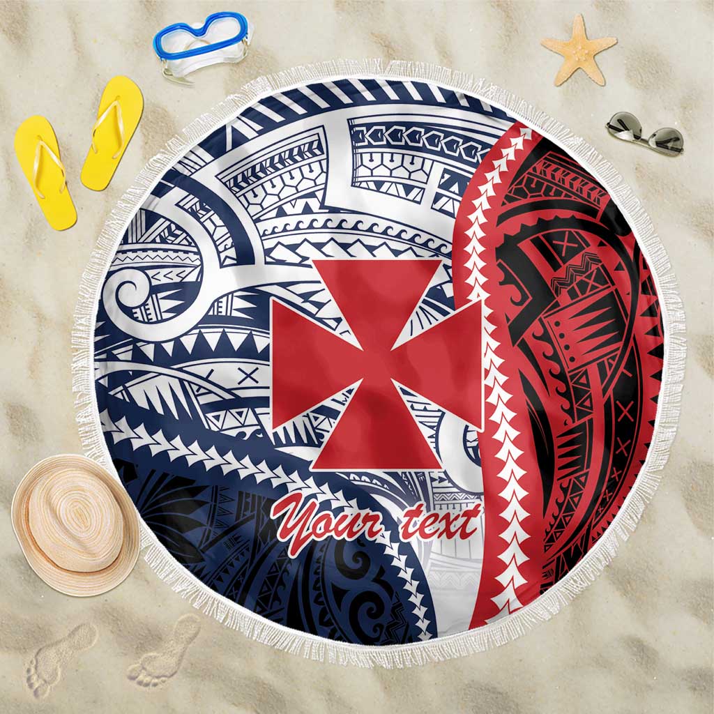 Kingdom of Uvea 1860-1886 Personalized Beach Blanket Wallis and Futuna Polynesian Tribal Pattern