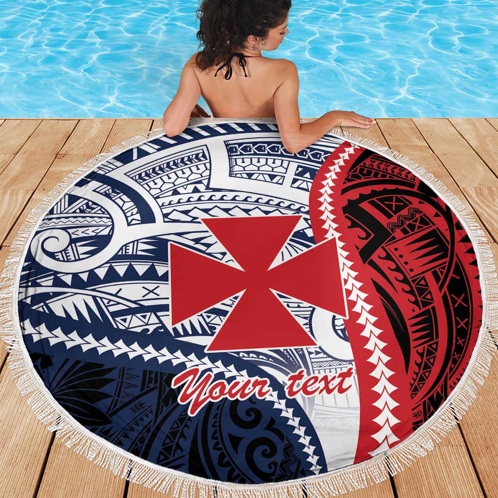 Kingdom of Uvea 1860-1886 Personalized Beach Blanket Wallis and Futuna Polynesian Tribal Pattern