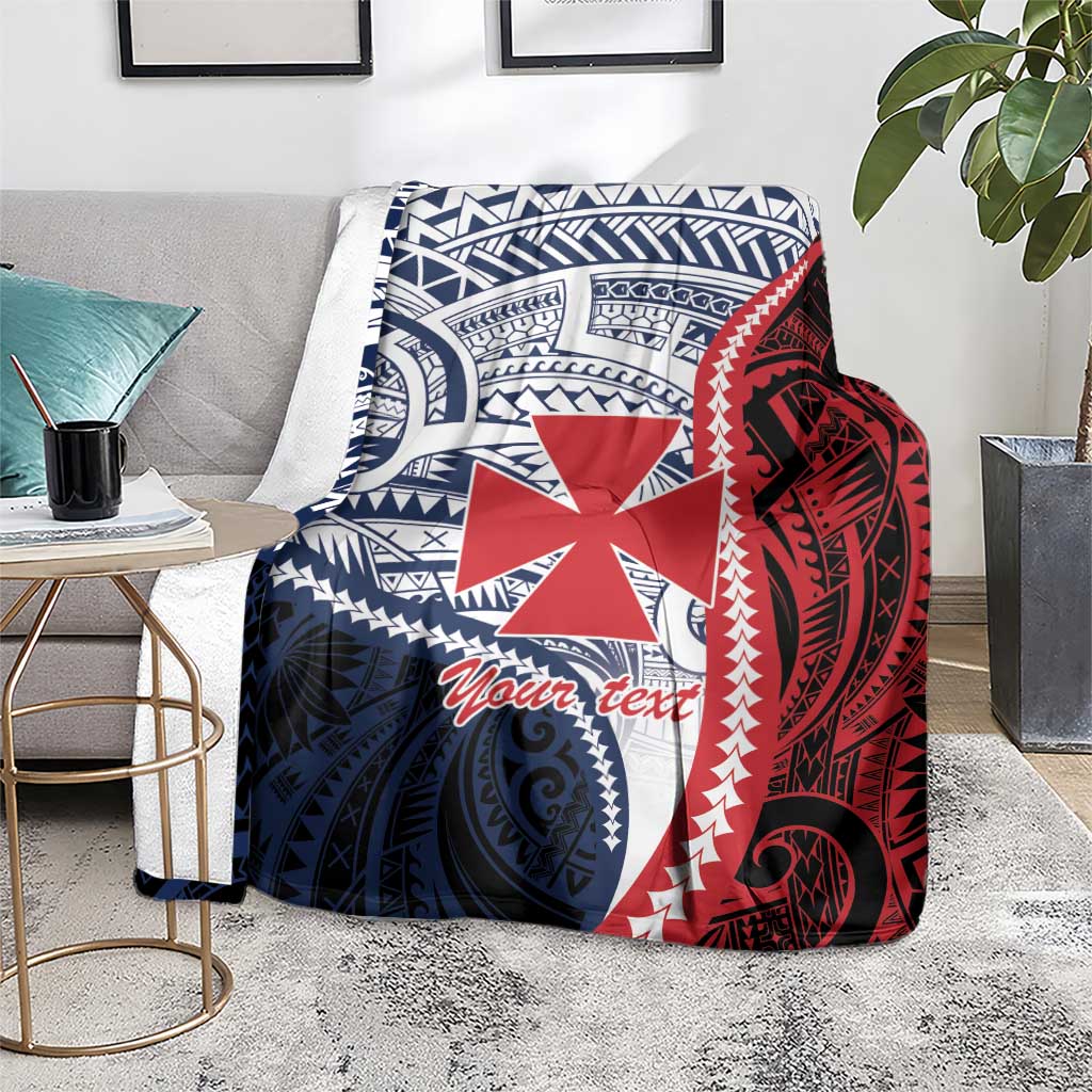 Kingdom of Uvea 1860-1886 Personalized Blanket Wallis and Futuna Polynesian Tribal Pattern