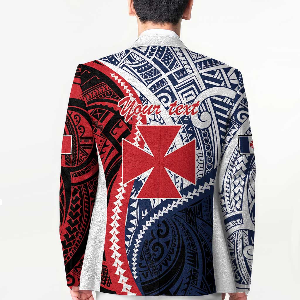 Kingdom of Uvea 1860-1886 Personalized Blazer Wallis and Futuna Polynesian Tribal Pattern - Polynesian Pride