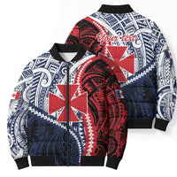 Kingdom of Uvea 1860-1886 Personalized Bomber Puffer Jacket Wallis and Futuna Polynesian Tribal Pattern - Polynesian Pride