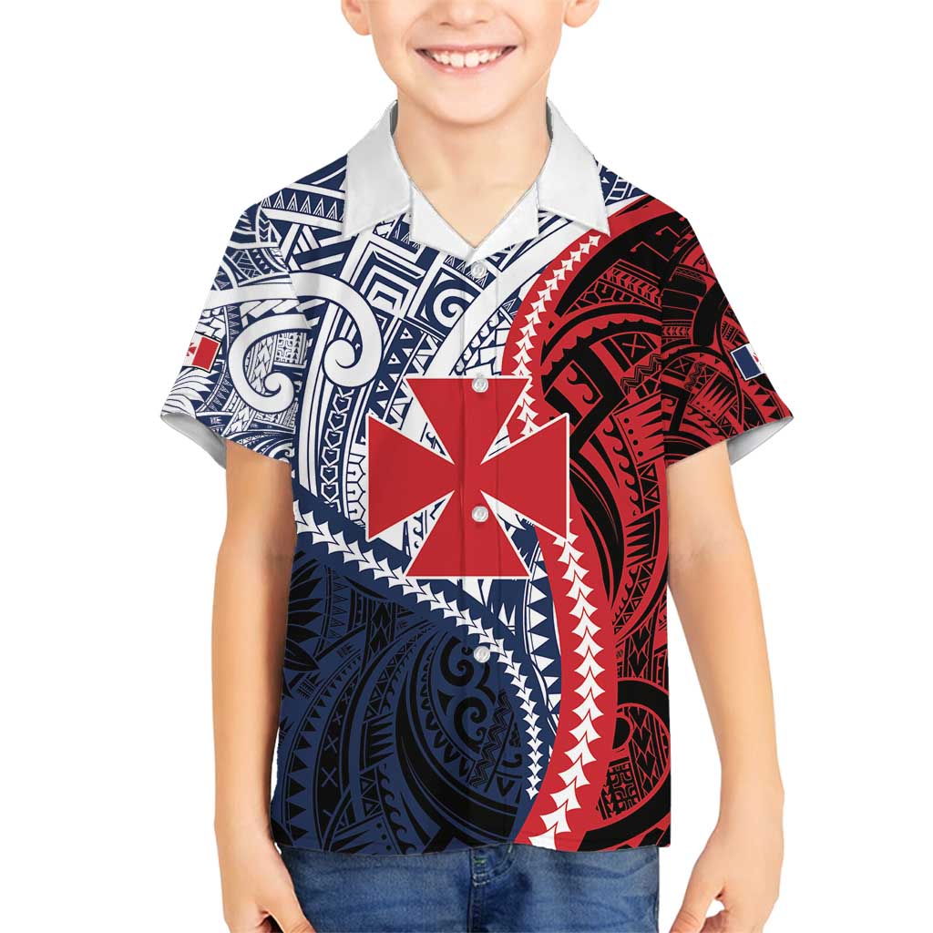 Kingdom of Uvea 1860-1886 Personalized Family Matching Long Sleeve Bodycon Dress and Hawaiian Shirt Wallis and Futuna Polynesian Tribal Pattern