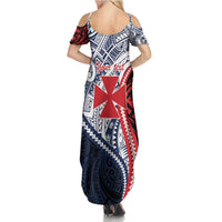 Kingdom of Uvea 1860-1886 Personalized Family Matching Summer Maxi Dress and Hawaiian Shirt Wallis and Futuna Polynesian Tribal Pattern