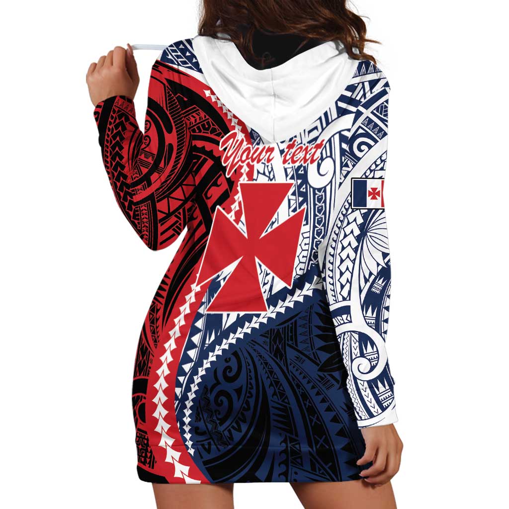 Kingdom of Uvea 1860-1886 Personalized Hoodie Dress Wallis and Futuna Polynesian Tribal Pattern