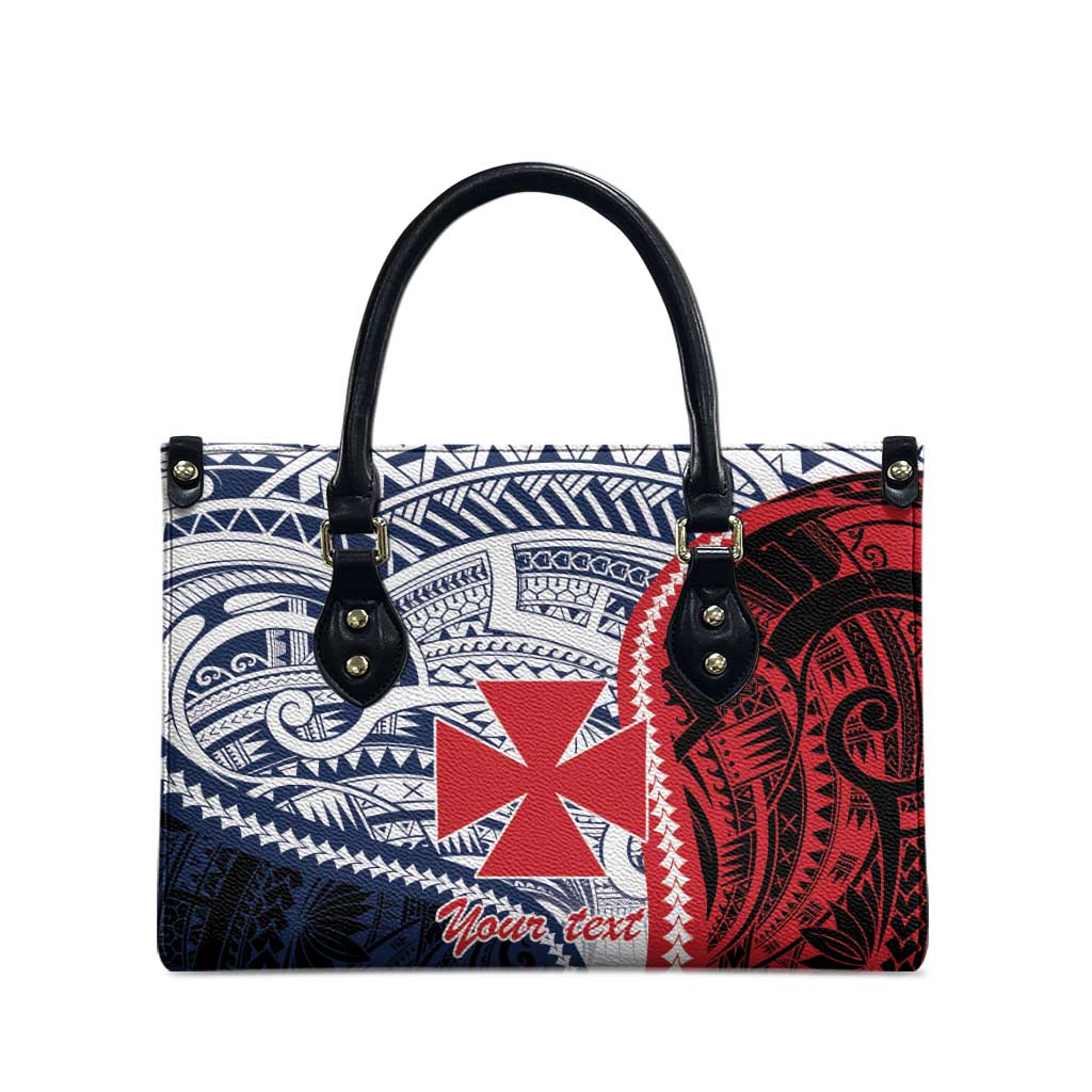 Kingdom of Uvea 1860-1886 Personalized Leather Bag Wallis and Futuna Polynesian Tribal Pattern - Polynesian Pride