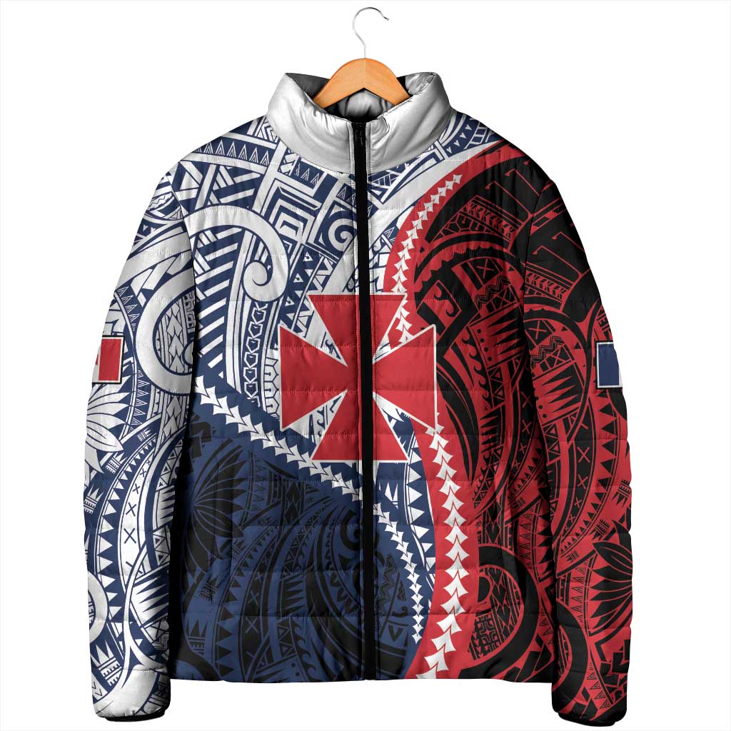 Kingdom of Uvea 1860-1886 Personalized Padded Jacket Wallis and Futuna Polynesian Tribal Pattern - Polynesian Pride