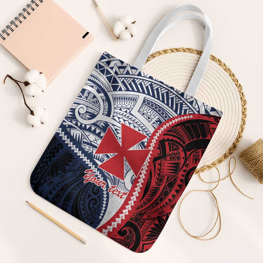 Kingdom of Uvea 1860-1886 Personalized Tote Bag Wallis and Futuna Polynesian Tribal Pattern - Polynesian Pride