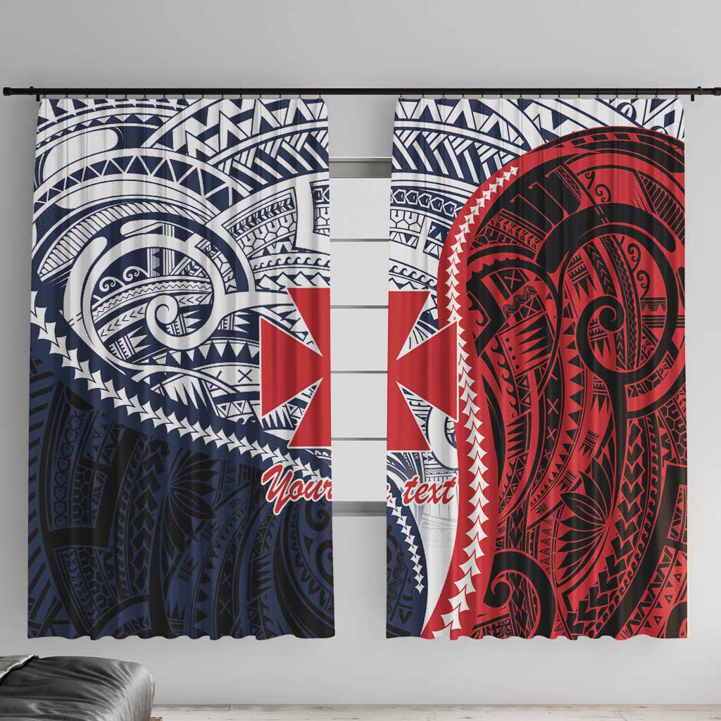 Kingdom of Uvea 1860-1886 Personalized Window Curtain Wallis and Futuna Polynesian Tribal Pattern