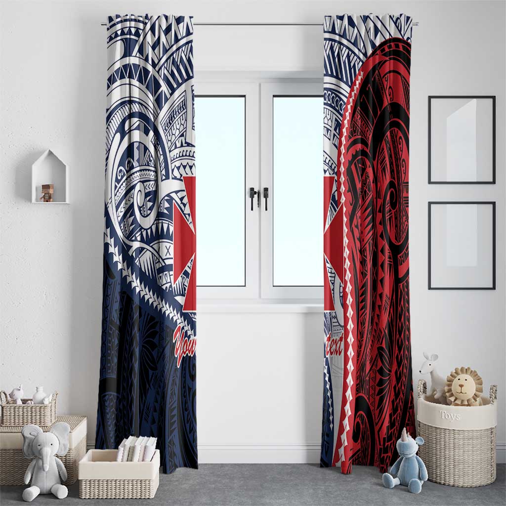 Kingdom of Uvea 1860-1886 Personalized Window Curtain Wallis and Futuna Polynesian Tribal Pattern