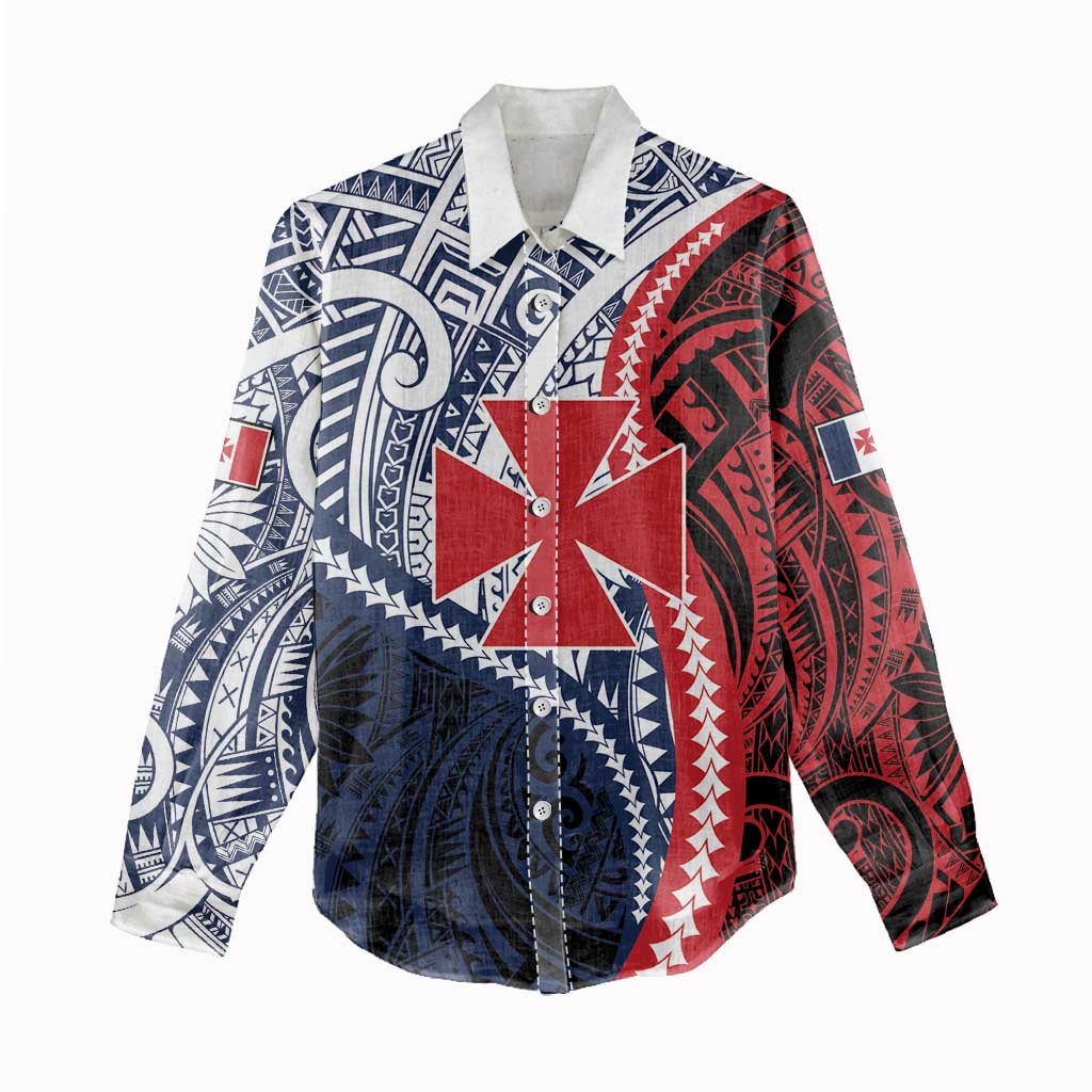 Kingdom of Uvea 1860-1886 Personalized Women Casual Shirt Wallis and Futuna Polynesian Tribal Pattern