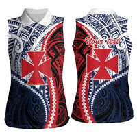 Kingdom of Uvea 1860-1886 Personalized Women Sleeveless Polo Shirt Wallis and Futuna Polynesian Tribal Pattern