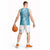 Hawaiian Lei Day Basketball Jersey Blue Hibiscus Flowers Lei Art - Polynesian Pride