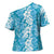 Hawaiian Lei Day Cross Shoulder Shirt Blue Hibiscus Flowers Lei Art - Polynesian Pride