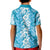 Hawaiian Lei Day Kid Polo Shirt Blue Hibiscus Flowers Lei Art
