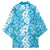 Hawaiian Lei Day Kimono Blue Hibiscus Flowers Lei Art - Polynesian Pride