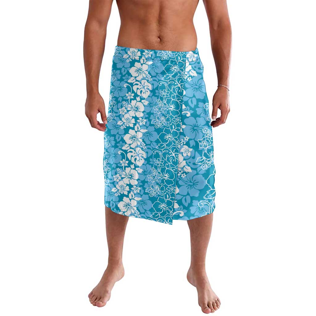 Hawaiian Lei Day Lavalava Blue Hibiscus Flowers Lei Art