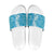 Hawaiian Lei Day Slide Sandals Blue Hibiscus Flowers Lei Art - Polynesian Pride
