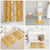 Hawaiian Lei Day Bathroom Set Gold Hibiscus Flowers Lei Art - Polynesian Pride