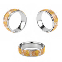 Hawaiian Lei Day Classic Ring Gold Hibiscus Flowers Lei Art - Polynesian Pride