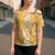 Hawaiian Lei Day Cross Shoulder Shirt Gold Hibiscus Flowers Lei Art - Polynesian Pride
