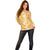 Hawaiian Lei Day Off Shoulder Sweater Gold Hibiscus Flowers Lei Art