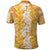 Hawaiian Lei Day Polo Shirt Gold Hibiscus Flowers Lei Art