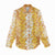 Hawaiian Lei Day Women Casual Shirt Gold Hibiscus Flowers Lei Art