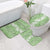 Hawaiian Lei Day Bathroom Set Green Hibiscus Flowers Lei Art - Polynesian Pride