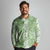 Hawaiian Lei Day Long Sleeve Polo Shirt Green Hibiscus Flowers Lei Art