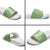 Hawaiian Lei Day Slide Sandals Green Hibiscus Flowers Lei Art - Polynesian Pride