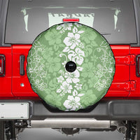 Hawaiian Lei Day Spare Tire Cover Green Hibiscus Flowers Lei Art