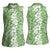 Hawaiian Lei Day Women Sleeveless Polo Shirt Green Hibiscus Flowers Lei Art